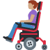 👩🏽‍🦼 woman in motorized wheelchair: medium skin tone display on Twitter